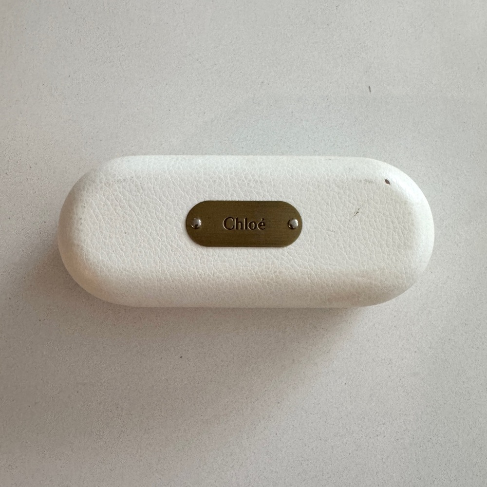 Chloe Eyewear Glasses Case White / Gold Authentic